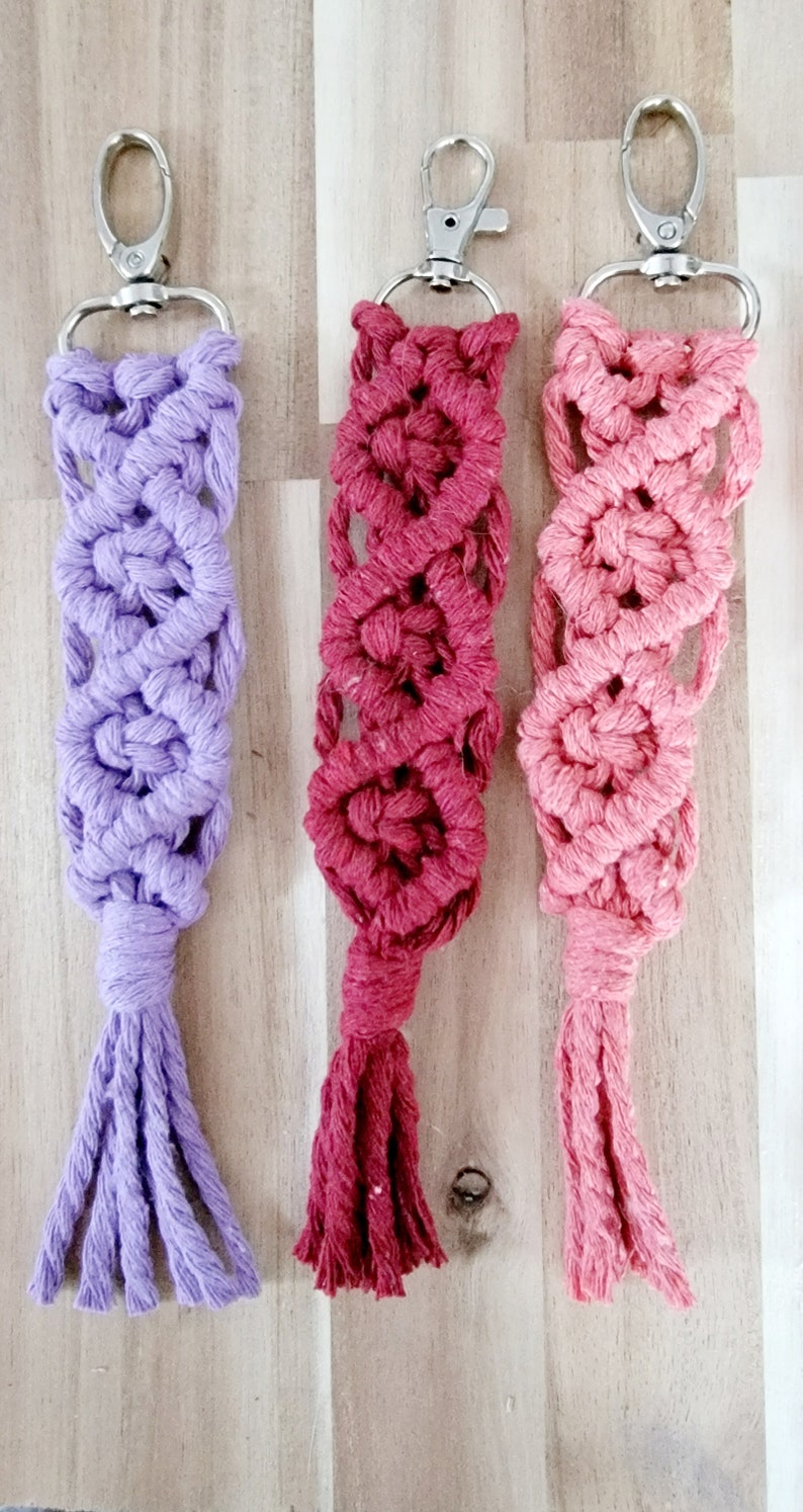 Macrame Keychain, Diamond Keychain, Key Accessories, Macrame Gift
