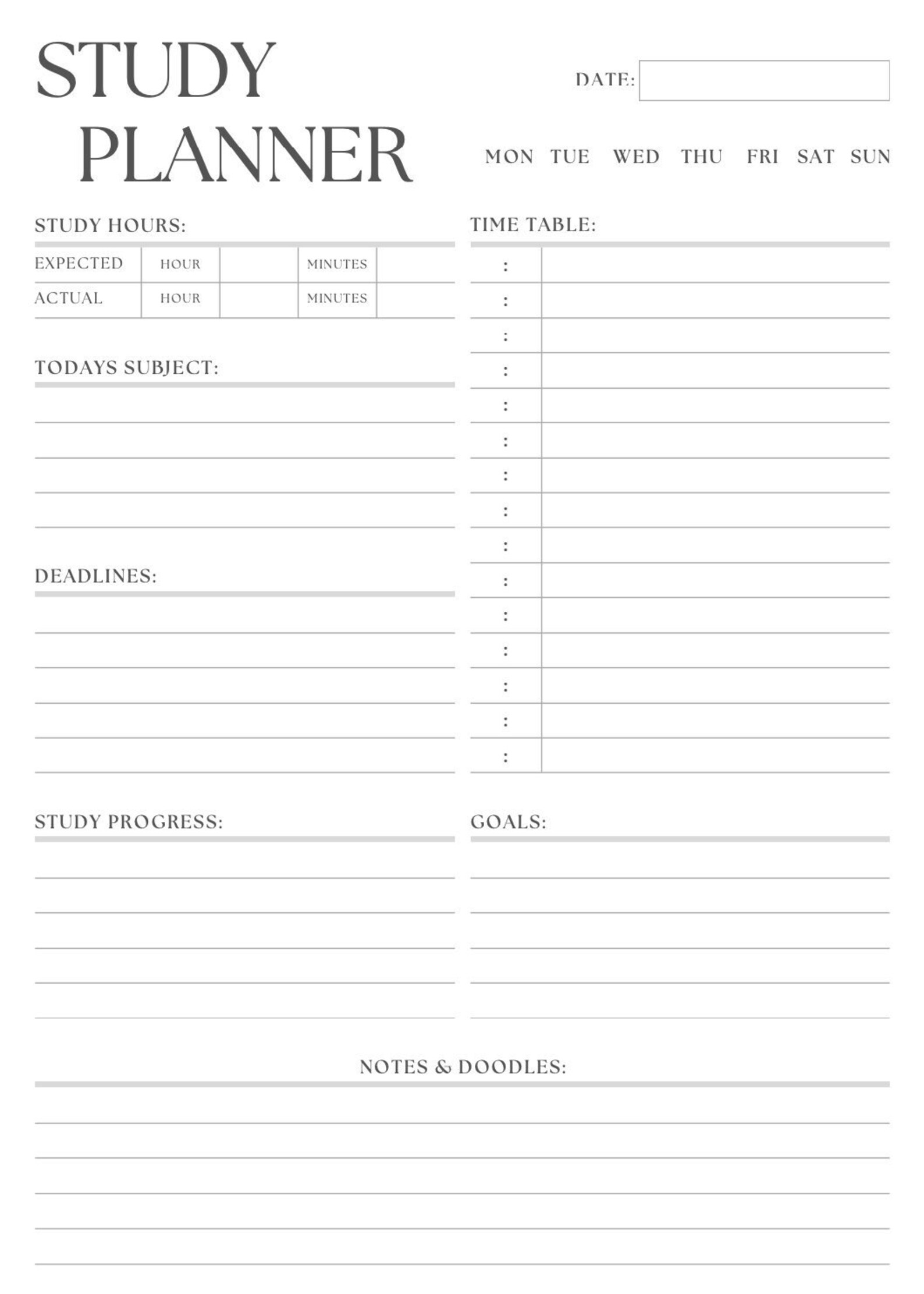 Study Planner Download Instant Download Study Organiser Daily Study study-planner-download-instant-download-study-organiser-daily-study