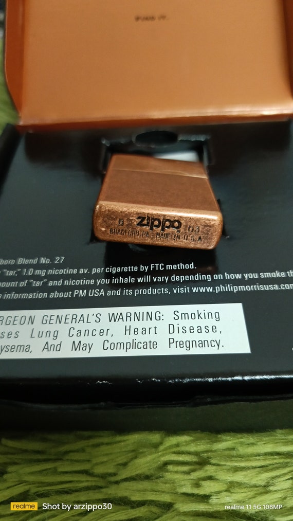 Zippo Rare Marlboro Blend No.27 Antique Copper Unused 2003 - Etsy