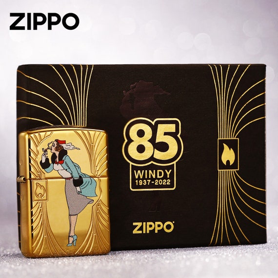 Zippo Very Rare Windy Limited Edition Gold Plated New in Box Zippo Very Rare Windy Limited Edition Gold Plated New in Box