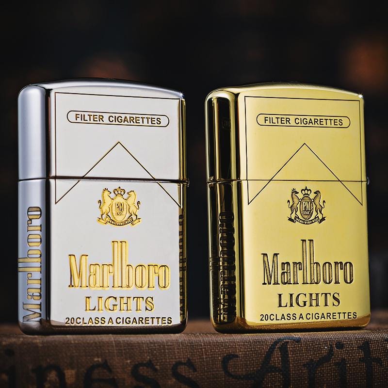 Zippo Very Nice Combo Marlboro Lights Gold and Silver Armor - Etsy