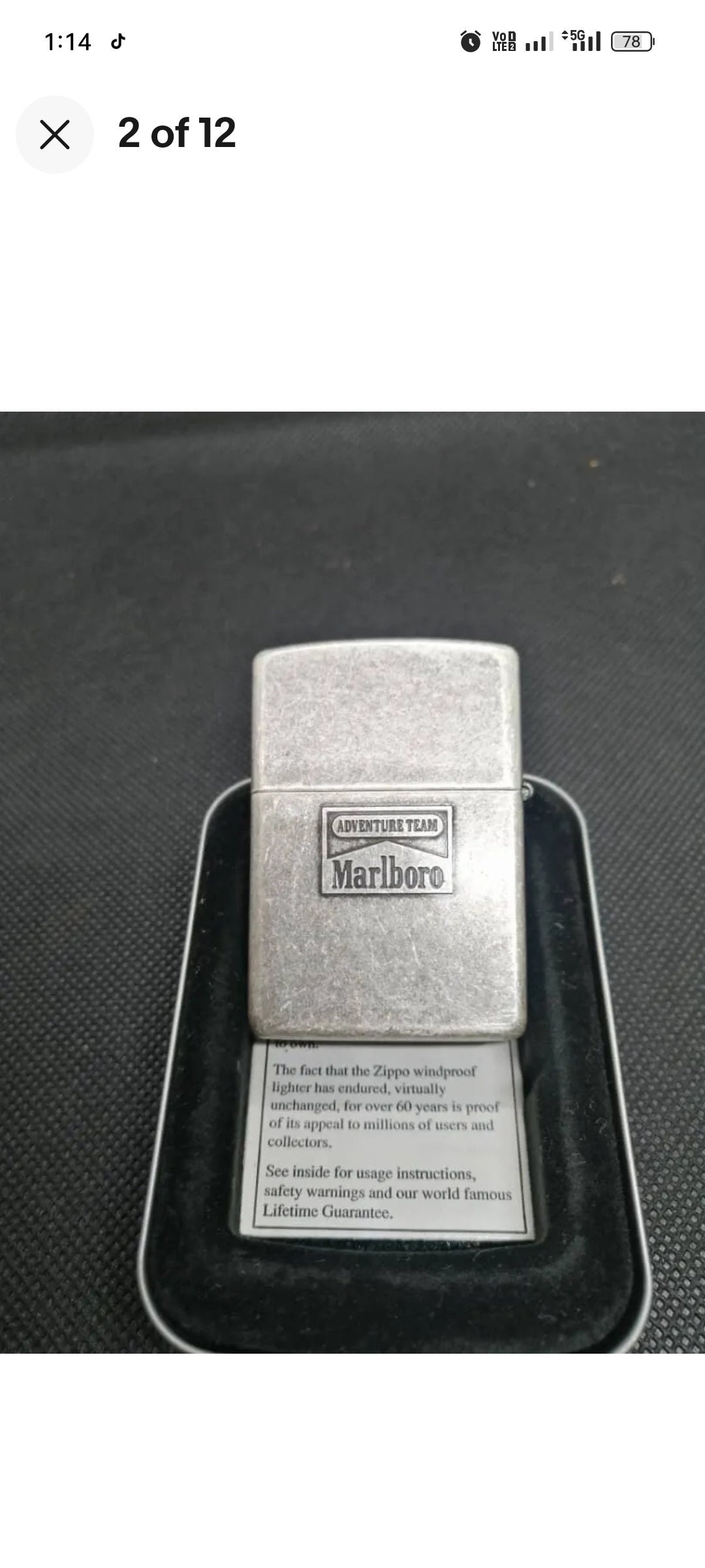 値下げ！【美品】ZIPPO MARLBORO LIZARDROCK