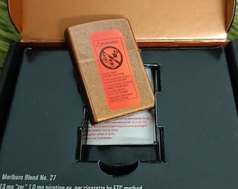Zippo Rare Marlboro Blend No.27 Antique Copper Unused 2003 Zippo Rare Marlboro Blend No.27 Antique Copper Unused 2003