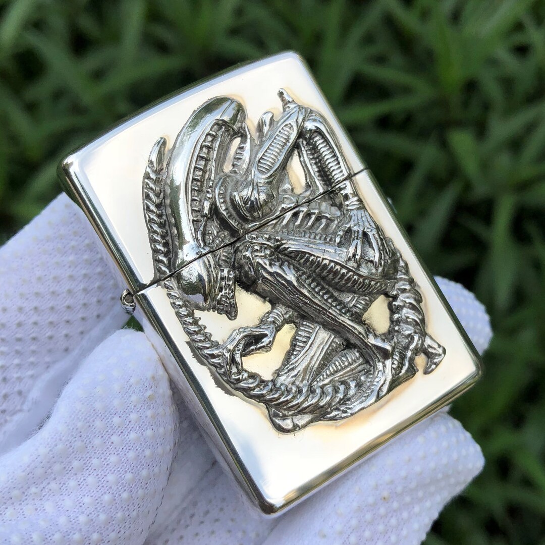 Zippo Rare Alien Sterling Silver 20th Anniversary Limited