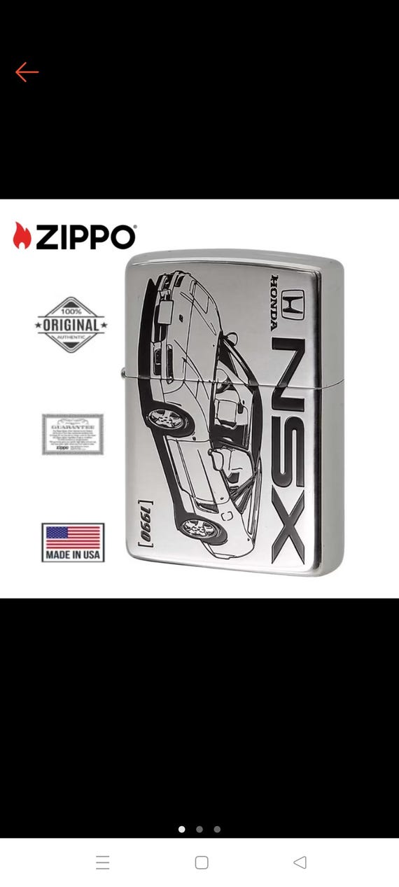 zippo NSX-R HONDA 
限定品 両面デザイン 2007年製 Zippo Honda NSX typeS 2021 Etching Oxidized Silver Plating