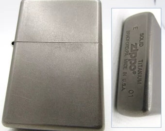 zippo extremely rare solid titanium used 2001