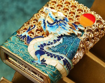 Zippo rare dragon gold limited edition Asian market new in box