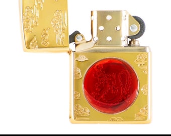 zippo rare the year of dragon limited edition gold new in box