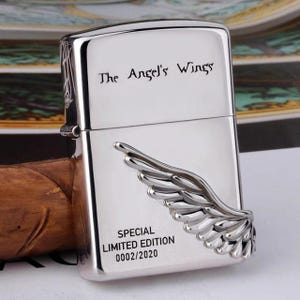 Zippo Very Rare the Angel Wings Sterling Silver Limited