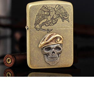 zippo very nice u.s marine corps antique copper