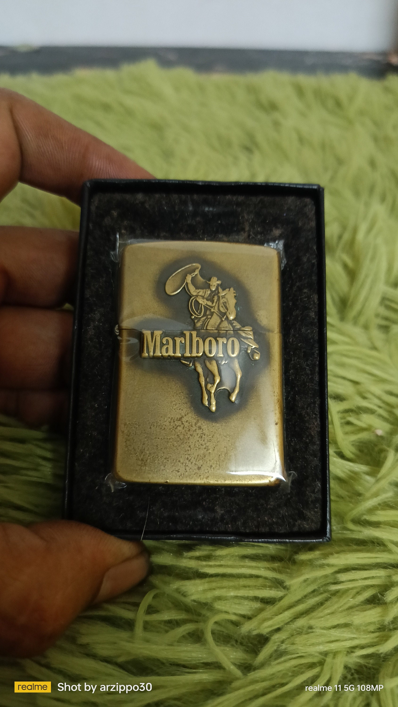 Zippo Extra Rare Marlboro Lasso Brass First Release 1986 Zippo Extra Rare Marlboro Lasso Brass First Release 1986