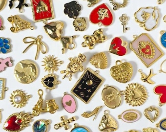 PVD Gold Plated Charms Add on Charm Pendants for Custom Necklace Bracelet Personalised Gift Idea