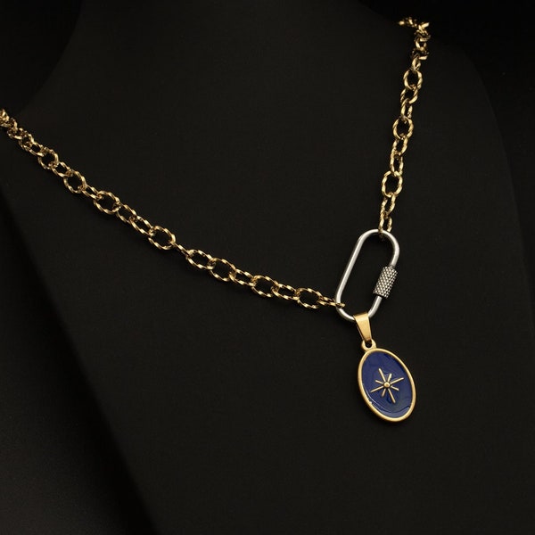 Rope Round Carabiner Necklace