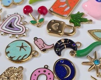 Premium Quality Gold Jewellery Charms Waterproof Hypoallergenic Stainless Steel Charms Pendants for Personalised Necklace Bracelet