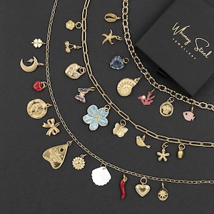 Build Your Own Gold Charm Necklace: 650+ Charms, Personalized Jewelry