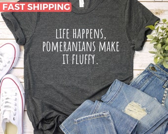 Pomeranian Shirt, Pom Pom Dog Shirt, Gift For Pomeranian Lover, Cute Pomeranian Mom Tee, Funny Pomeranian Dad Tshirt, Pomeranian Owner Gift
