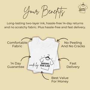 a white t - shirt with the instructions for how to use it