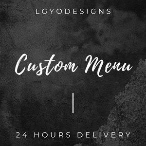 Crearé y diseñaré cualquier menú para tu negocio, pedido personalizado de restaurante, menú de restaurante, diseño Canva
