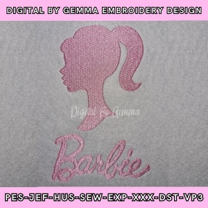 Barbie Embroidery Design - Etsy