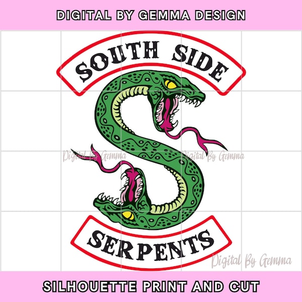 Southside Serpents Jacket Silhouette Design - Ready for print and cut