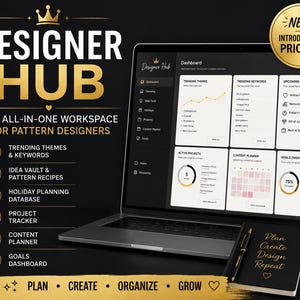 Designer Hub Access, Muster-Designer-Tool, Oberflächenmuster-Planer, Trend-Dashboard, Urlaubsdatei, Inhaltsplaner, Creative Business