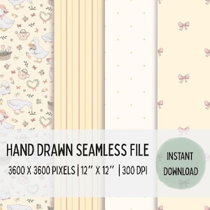 Frühlingsgans Streifen Muster, Pastell Streifen Streifen, Cottagecore Baby digitales Papier, Frühling