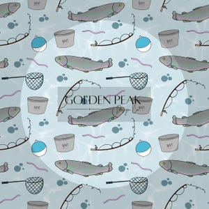 Fishin Seamless File, Fishing, Instant Download, Digital File, Seamless Pattern, Repeating Patterns,Seamless Digital File, Seamless Download