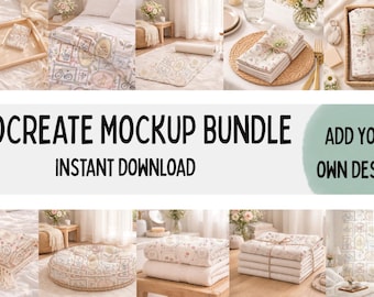 Spring Morning Procreate Mockup Bundle – Neutral, Cozy, Pattern-Friendly Mockups, Procreate Mockup Bundle