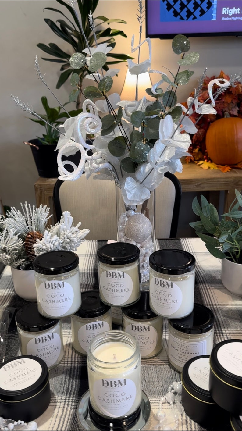 Coco Cashmere 9 OZ Coconut Wax Candle Handmade Allnatural Ecofriendly