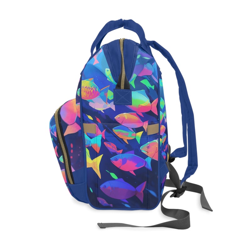 School of Rainbow Fish Diaper Bag Backpack Etsy