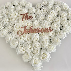 Blumen Wand mit Namen Schild Floral Buchstabe Blume Baby Zimmer Dekor Kinderzimmer Mädchen Dekor Kinderzimmer Dekor Ivory Rose weiße Blume