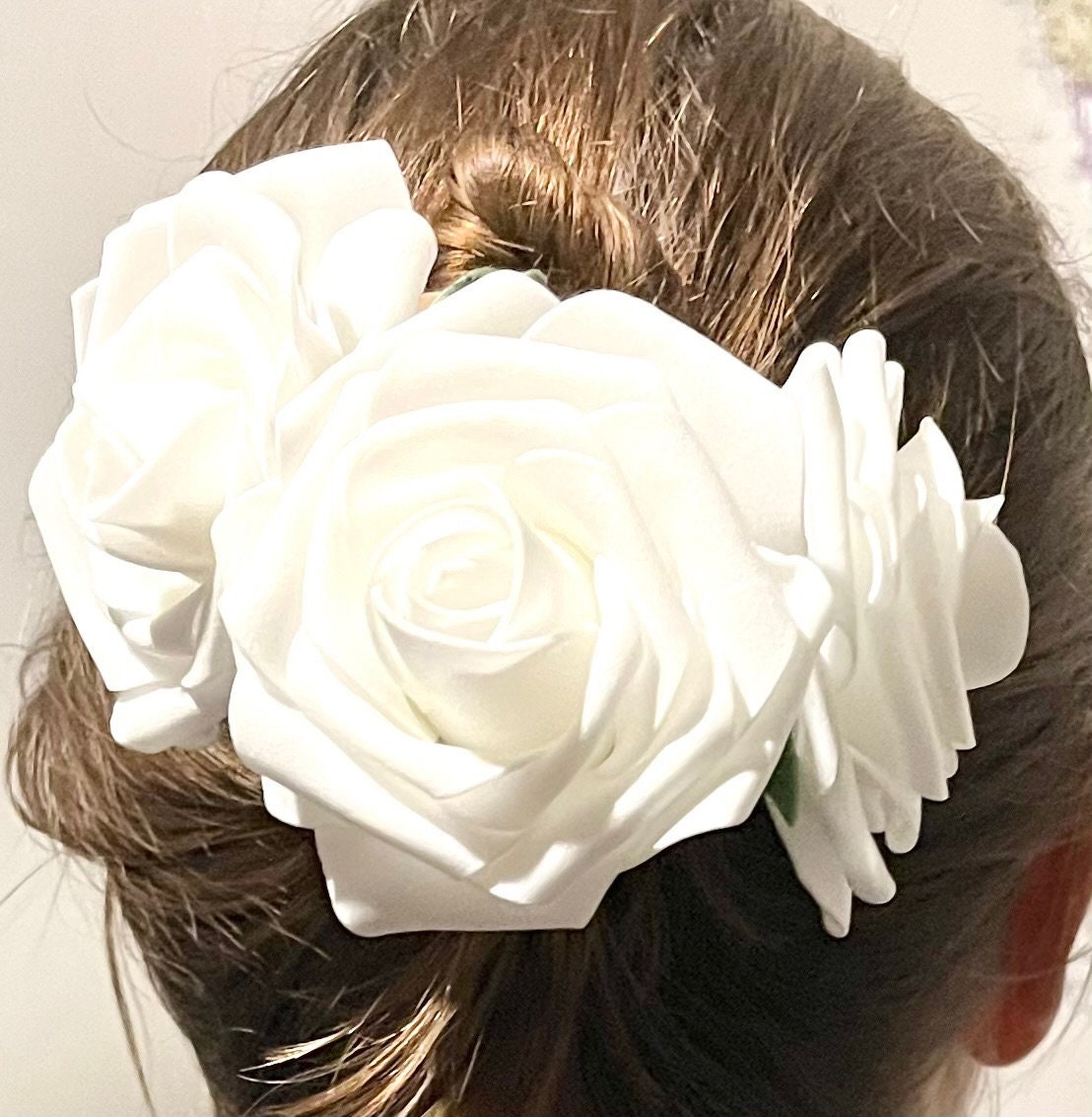 Rosen-Haarspangen Mit Brosche – 2 Stück, Rosa, Für Hochzeit, Party, Alltag, 10 Cm Durchmesser