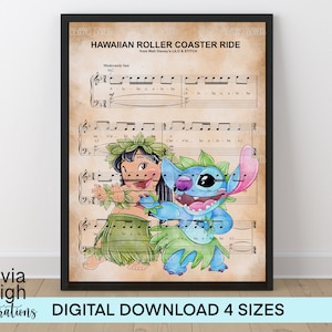 Art mural imprimable Lilo And Stitch, citation mignonne, impressions pour enfants, téléchargement numérique, 4 tailles