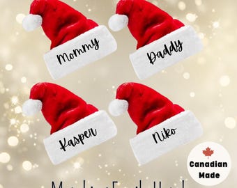 Gorro de Papá Noel personalizado – Gorro de Navidad con nombre personalizado – regalo personalizado