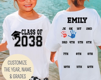 Personalized Class of [Year] Handprint School Shirt