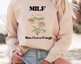Cottagecore Mushroom Sweatshirt - Nature Lover Unisex Pullover