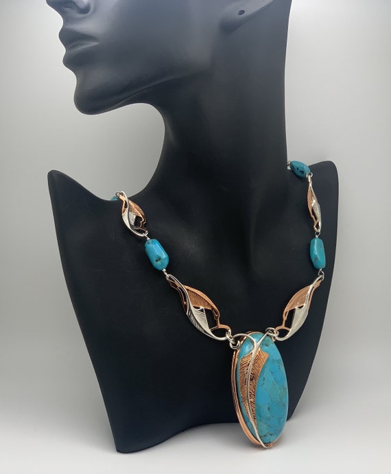 Southwestern Turquoise Pendant on Sterling Silver… - image 5