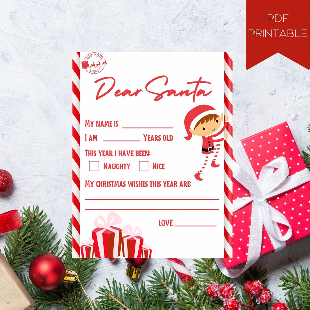 Dear Santa Letter Pdf Printable - Il 1080xN.5542361638 59w0 