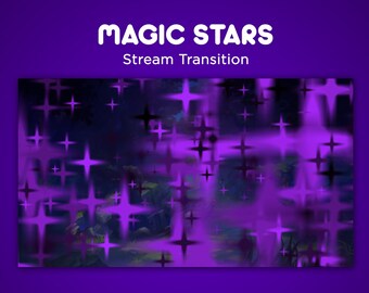 Cute Magic Stars Animated Stream Transition (.mov & webM)