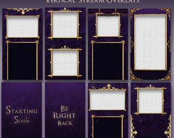 Victorian Purple Stream Overlay Package: Animated TikTok, YouTube (Digital Download)