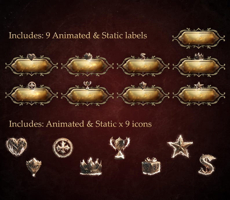 Medieval Animated Stream Package: Gothic Twitch Overlays - Etsy