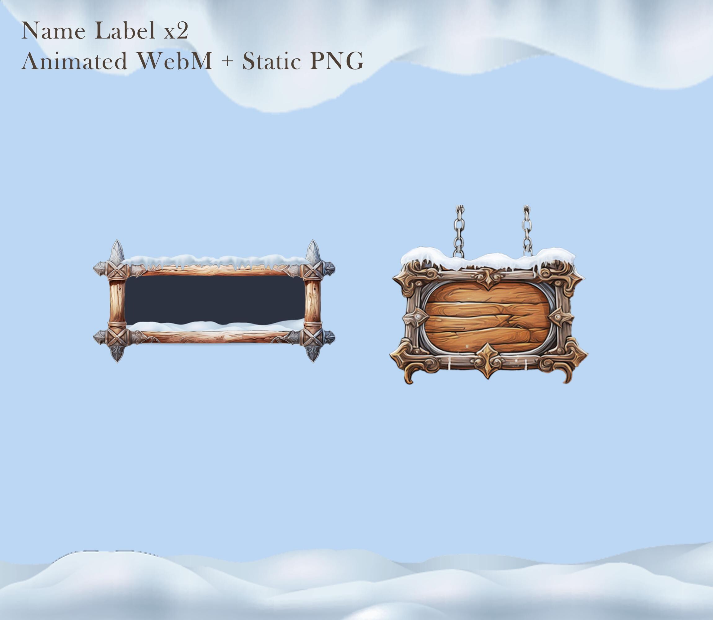 Medieval Winter Stream Overlay: Wooden Snow Viking Facecam (animated ...