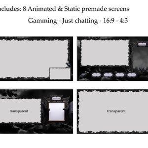Black Raven Animated Stream Pack | Gothic Crow Overlays, Scenes, Alerts (Twitch, OBS) image 5