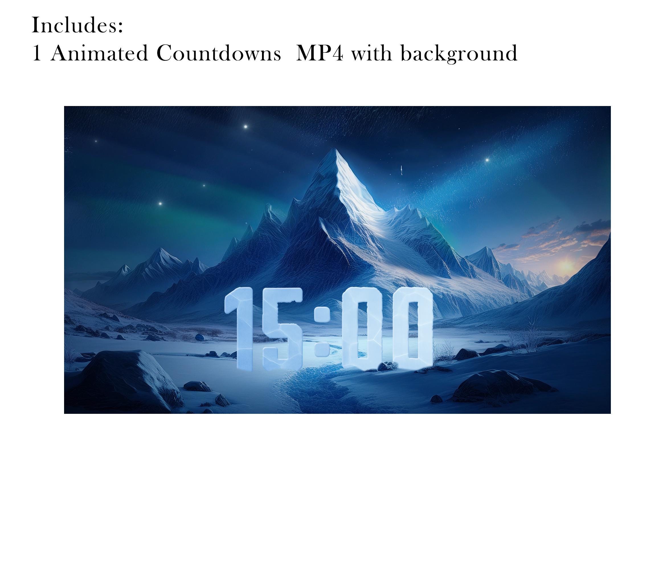 Frozen Timer Frozen Ice Stream Countdown Timer Overlay (webm) - Etsy
