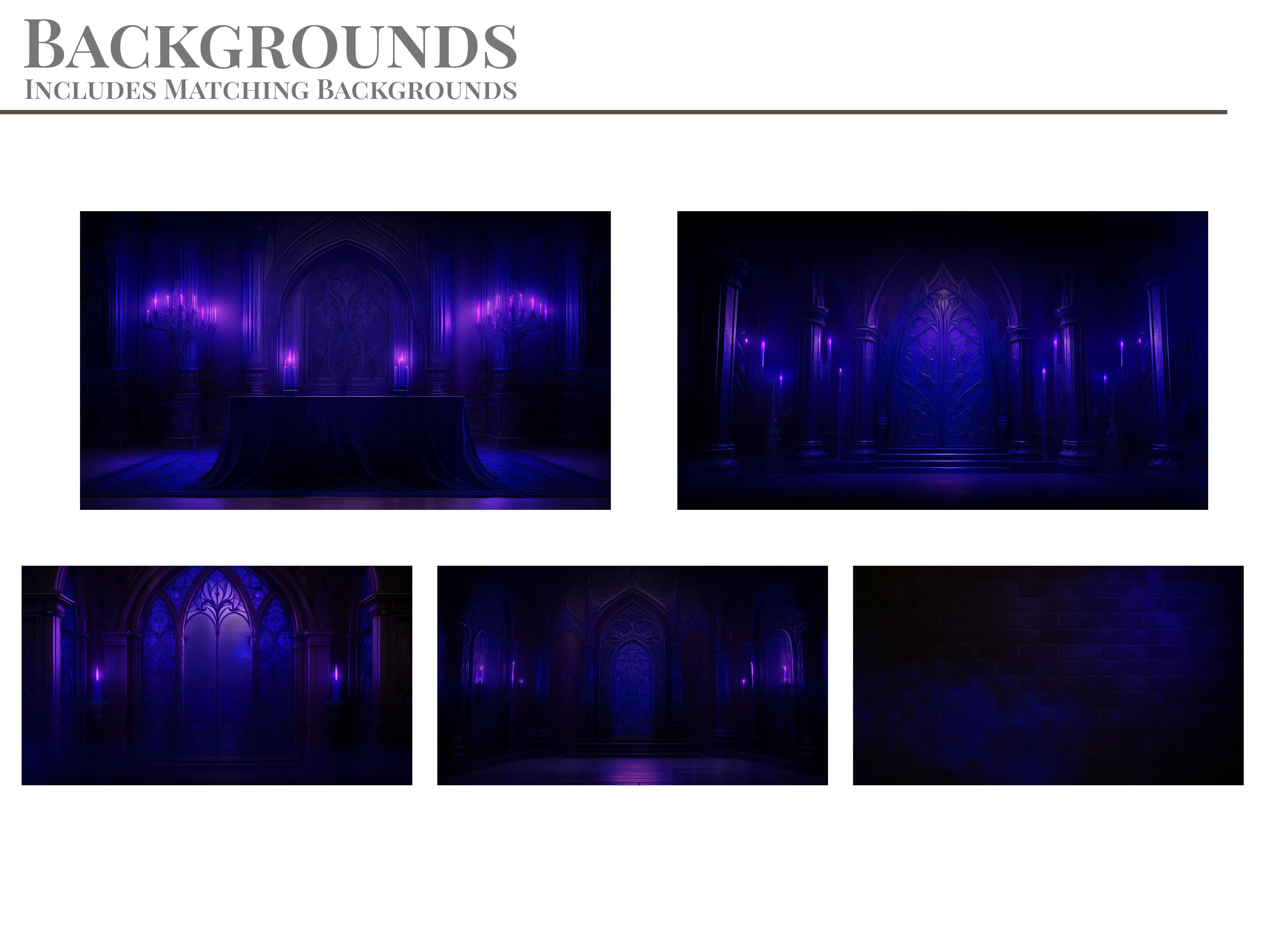 Vampire Stream Pack | Animated Twitch Overlay, Purple Cathedral Screens ...