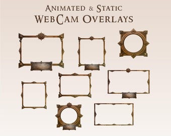 Viking Webcam Overlay Pack: Medieval Wooden Frames (Animated & Static)