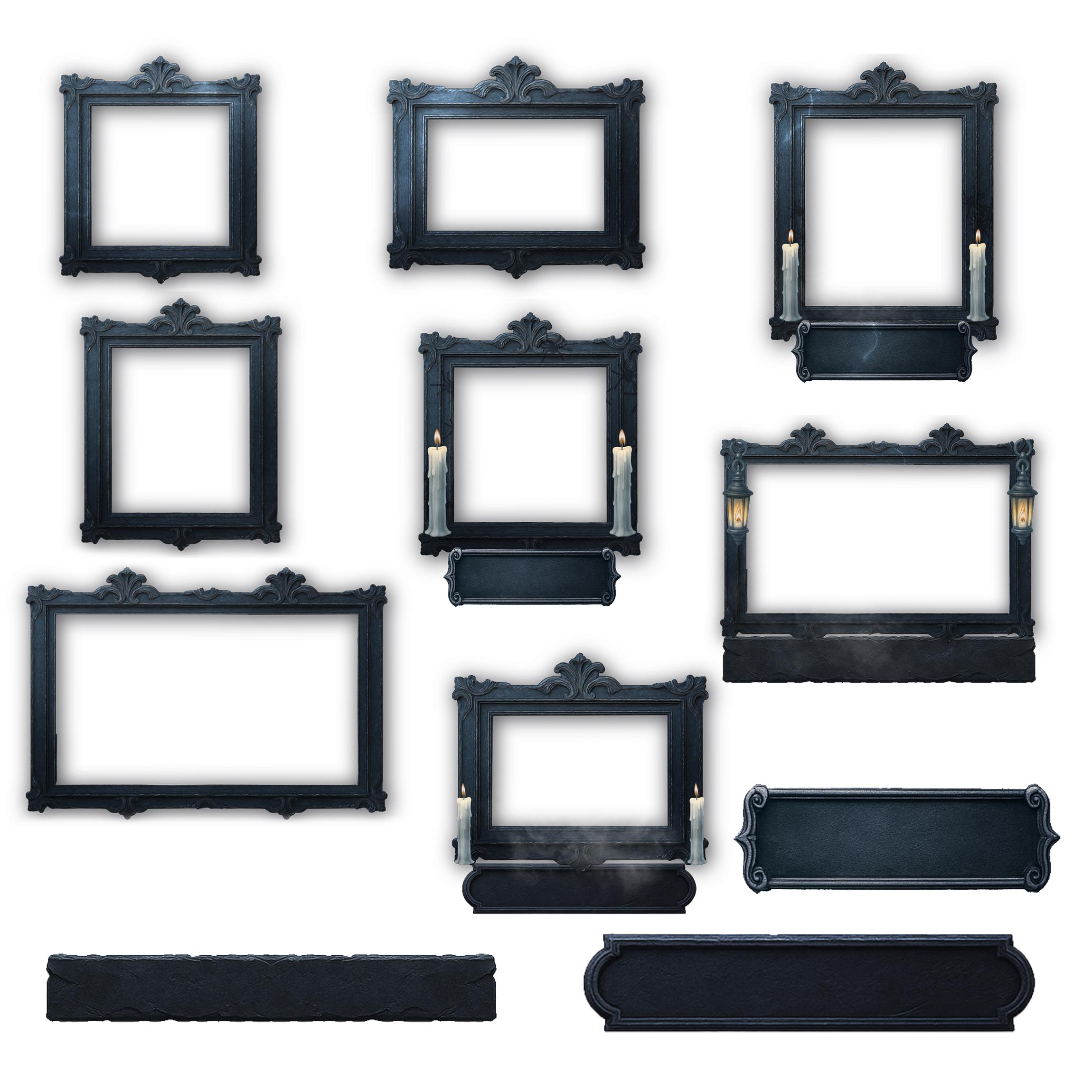 Spooky Stream Overlay Pack: Animated Dark Fantasy Frames (webm & PNG ...
