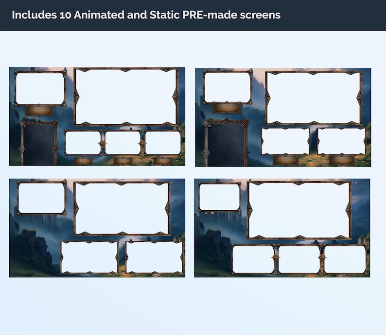 Medieval Kingdom Twitch Stream Overlay Pack: Dungeons and Dragons RPG ...