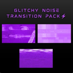 3x Purple Cyber Glitch TV Noise Transition | Dystopian Tech Error | Animated Twitch Stream Transition | OBS, Kick, YouTube
