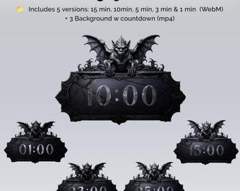 Animated Stream Timer: Gothic Medieval Countdown (MP4 & WebM)
